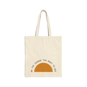 Be the Change Sunrise Canvas Tote Bag