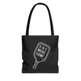 Just One More Pickleball Game Tote Bag | Black
