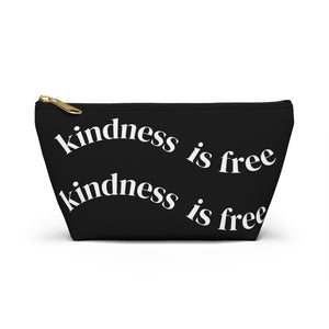 Kindness is Free Accessory Pouch | Black