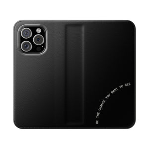 Be the Change Flip Case for iPhone | Black
