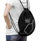 I'll Let My Paddle do the Talking Drawstring Bag | Black