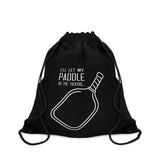 I'll Let My Paddle do the Talking Drawstring Bag | Black