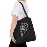 Just One More Pickleball Game Tote Bag | Black