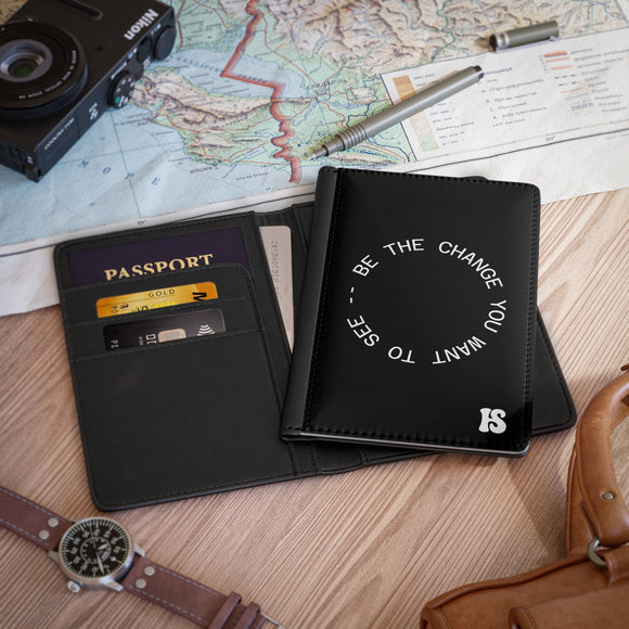 Hipshift Be the Change Logo Passport Cover | Black