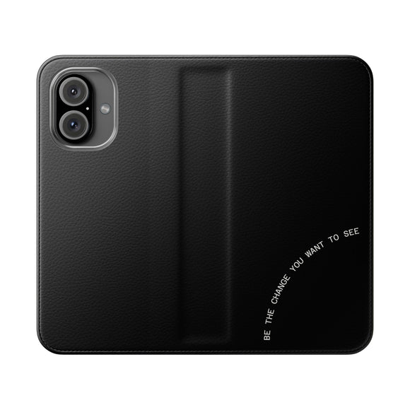 Be the Change Flip Case for iPhone | Black