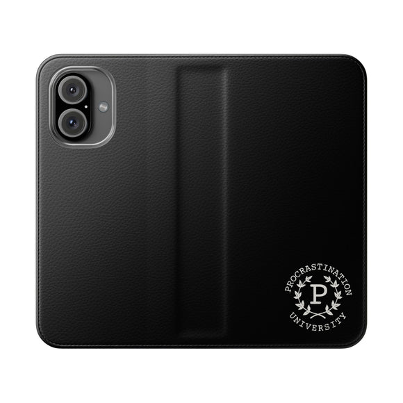 Procrastination University Flip Phone Case | Black