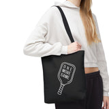 Just One More Pickleball Game Tote Bag | Black