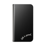 Life is Good Flip Case for iPhone | Black