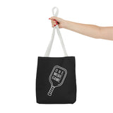 Just One More Pickleball Game Tote Bag | Black