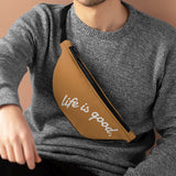 Life is Good Fanny Pack | Light Brown