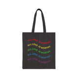 All Love is Worthy Rainbow Canvas Tote Bag