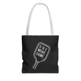 Just One More Pickleball Game Tote Bag | Black