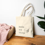 Books and Things Canvas Tote